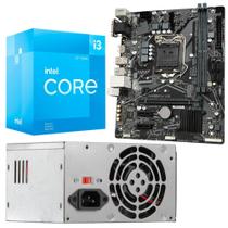 Kit Processador Para Pc Gamer Intel Core I3-12100F 4 Núcleos 8 Threads 12Mb + Fonte 200W Fortrek + Placa-Mãe H410M 2X Ddr4 32Gb - GIGABYTE