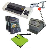 Kit Produção De Crachá Completo Para Cartão Cardápios Em Pvc