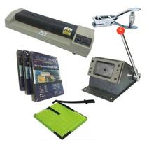 Kit Produção De Crachás Profissional, Cartão, Cardápios Pvc