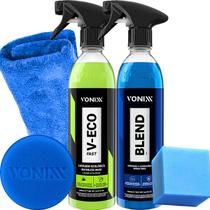 Kit Produto Para Lavar o Carro a Seco VEco Fast Cera Liquida Spray Blend Vonixx