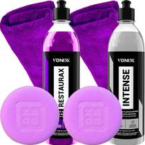 Kit produto para o painel plastico interno e externo intense restaurax vonixx