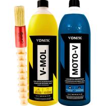 Kit Produtos Para Lavar Carro Moto Caminhão Limpeza Pesada 1,5L Moto-V V-Mol Vonixx Pincel Kit Produtos Para Lavar Carro Moto Caminhão Limpeza Pesada 1,5L Moto-V V-Mol Vonixx Pincel