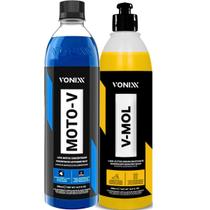Kit Produtos Para Lavar Carro Moto Caminhão Limpeza Pesada Moto-V V-Mol Vonixx