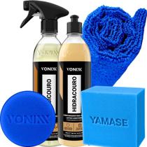 Kit Produtos Para Limpar e Hidratar o Couro Banco Jaqueta Bota Carro Caminhão Cadeira Sofá Hidracouro HIgicouro Vonixx