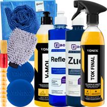 KIT Produtos Zacs Vonixx Abrilhantador De Pneu Pretinho Reflect Restaurador de Plasticos borrachas Zucs + V-Mol Tok final