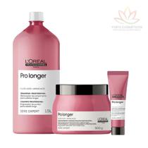 Kit Professional Loreal Cabelos Danificados Shampoo + Mascara + Leave-in Pro Long Salão de Beleza Kit Professional Loreal Cabelos Danificados Shampoo + Mascara + Leave-in Pro Long Salão de Beleza