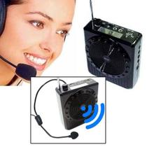 Kit Professor Microfone Amplificado Caixa De Som Mp3 Sd Pen Portátil