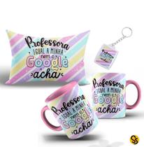 Kit Professora Caneca Rosa com Chaveiro e Almofada - Sips