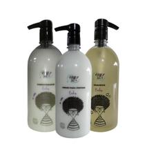 Kit Profiss Shampo Condicionador E Creme 1L - Hey You