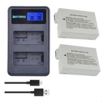 Kit Profissional 2 Baterias LP E8 Com Carregador Duplo LCD USB Para Câmeras Canon EOS Rebel T2i T3i T4i T5i Kiss X4, X5, X6, X7i