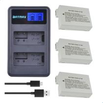 Kit Profissional 3 Baterias LP E8 com Carregador Duplo LCD USB Para Câmeras Canon EOS Rebel T2i T3i T4i T5i Kiss X4, X5, X6 Kit Profissional 3 Baterias LP E8 com Carregador Duplo LCD USB Para Câmeras Canon EOS Rebel T2i T3i T4i T5i Kiss X4, X5, X6