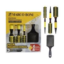 Kit profissional 3 escovas ceramica p/m/g raquete marcoboni - Marco Boni