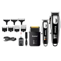 Kit Profissional 3 Máquinas Cortar Cabelo Acabamento Kit Profissional 3 Máquinas Cortar Cabelo Acabamento
