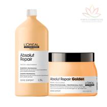 Kit profissional absolut repair loréal shampoo 1,5l + máscara 500g