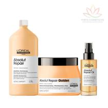 Kit profissional absolut repair loréal shampoo 1,5l + máscara 500g+serum 90ml Kit profissional absolut repair loréal shampoo 1,5l + máscara 500g+serum 90ml