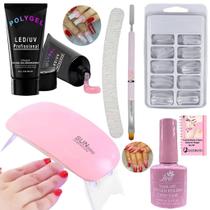 Kit Profissional Alongamento Unha Led Uv Molde F1 Esmalte - Garota Bonita