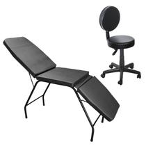Kit Profissional Clínica Estética Maca 3 Posições Mocho Encosto e com Aro Kit Profissional Clínica Estética Maca 3 Posições Mocho Encosto e com Aro