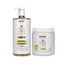 Kit Profissional Coconut Shampoo Másck Only One Gold Macpaul