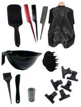 Kit Profissional Completo para Cabelos: Escova Raquete Fashion, Pente Antiestático, Presilhas e Mais - Cuidados Capilares KUAILE BIJUX