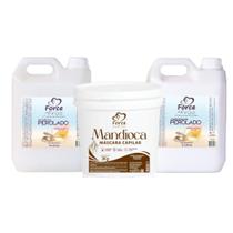 Kit Profissional da Beleza Hidratante Capilar Perolado Galão 5 Litros Hidratação Mandioca 3Kg Kit Profissional da Beleza Hidratante Capilar Perolado Galão 5 Litros Hidratação Mandioca 3Kg