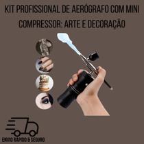 Kit Profissional de Aerógrafo com Mini Compressor: Arte e Decoração