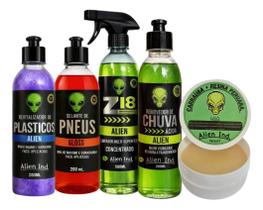 Kit Profissional De Estética Automotiva 5 Produtos Alien Ind