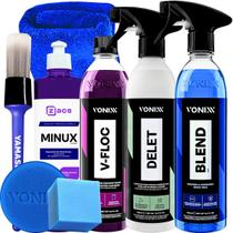 Kit profissional de estética automotiva delet blend v floc minux vonixx brilho extremo proteção completa