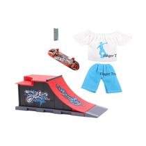 Kit Profissional DIY 6 Em 1 Para Prática De Skate De Dedo, Com Rampa E Prancha Para Manobras.