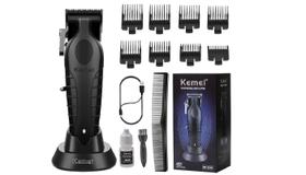 Kit Profissional Kemei de Cortador e Barbeador Elétrico - KM-2296