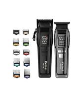 Kit Profissional Kemei KM 2797 Máquina de Corte Acabamento Sem Fio Preto Kit Profissional Kemei KM 2797 Máquina de Corte Acabamento Sem Fio Preto