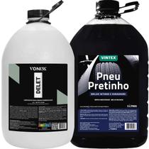 Kit Profissional Limpeza e Tratamento de Pneus e Borrachas Vonixx Delet Pneu Pretinho Kit Profissional Limpeza e Tratamento de Pneus e Borrachas Vonixx Delet Pneu Pretinho