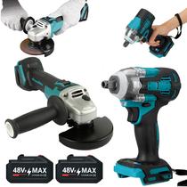 Kit Profissional Lixadeira Chave De Impacto 48v Com 2 Baterias Linha Premium - Roohs Malibu Presentes