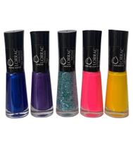 Kit Profissional Maquiagem Manicure 5 Esmaltes Lorrac 7,5ml Completos Vermelho Dourado Preto Rosa Kit Profissional Maquiagem Manicure 5 Esmaltes Lorrac 7,5ml Completos Vermelho Dourado Preto Rosa