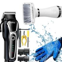 Kit Profissional: Máquina Tosa 1991, Secador e Luva