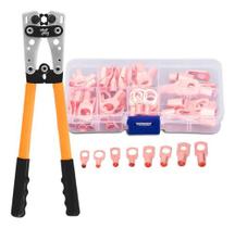 Kit Profissional para Conectar Baterias: Alicate Crimpador + 60 Terminais de Cobre Kit Profissional para Conectar Baterias: Alicate Crimpador + 60 Terminais de Cobre