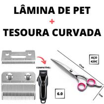 Kit Profissional Para Tosa Tesoura Curvada+ Lâmina De Ferro!