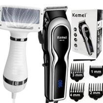 Kit Profissional Pet Máquina De Tosa + Secador Ergonômico