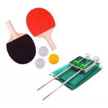 Kit Profissional Ping Pong Raquetes + Rede C/suporte