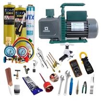 Kit Profissional Refrigeração Com Bomba 5cfm 2 Estágios