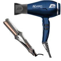 Kit profissional - secador parlux alyon night blue 2250w 220v + prancha mq pro 480 480f / 250c bv