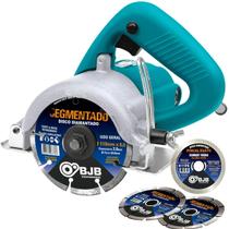 Kit Profissional Serra Mármore 1200W, 4.3/8 + 3 Discos