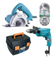 Kit Profissional Serra Mármore 1200w + Furadeira 550w Makita Kit Profissional Serra Mármore 1200w + Furadeira 550w Makita