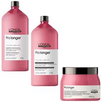 Kit Profissional Shampoo Condicionador 1,5L e Máscara 500g Loreal Pro Longer Kit Profissional Shampoo Condicionador 1,5L e Máscara 500g Loreal Pro Longer