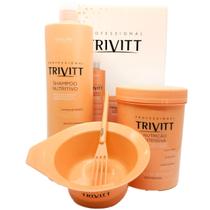 Kit Profissional Shampoo e Mascara Trivitt Nutrição + Brinde