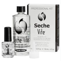 Kit profissional Top Coat Seche Vite Dry Fast, 118 ml, recarga de 14 ml