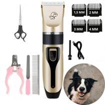 Kit Profissional Tosa Máquina de Cortar Pelo para Pets 110V