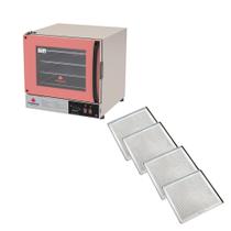 Kit Progás Forno Turbo Elétrico Prp-004 Plus 220V Rosa + 4 Assadeiras Kit Progás Forno Turbo Elétrico Prp-004 Plus 220V Rosa + 4 Assadeiras