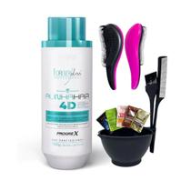 Kit Progressiva Forever Liss Alinha Hair 4d Selagem 1 Litro