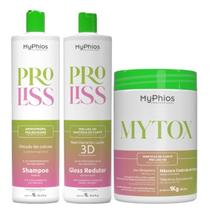 Kit Progressiva Gloss Redutor Proliss 1l + Botox Mytox 1Kg - MyPhios