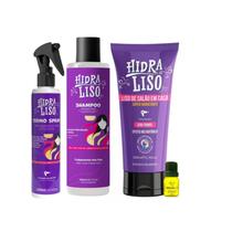 Kit Progressiva Hidra Liso Shampoo Spray Capilar 4 Itens